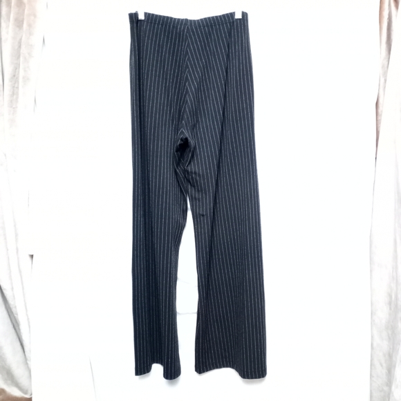 Final Sale - BRYN WALKER Charcoal w/Gray Pinstripes Knit Pants - Picture 3 of 6